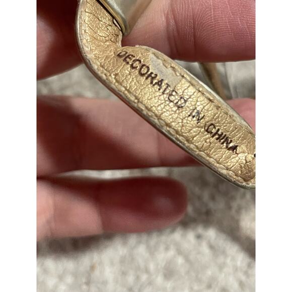 Stuart Weitzman Womens 6 EU36 Clear Aria Gold Bow Jelly Sandals Studded Strappy - Picture 8 of 12